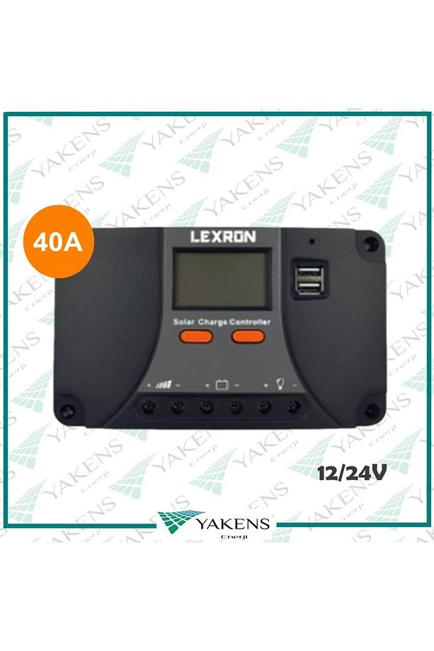 40 Amper 12/24V Solar Pwm Şarj Kontrol Cihazı Lexron - 2