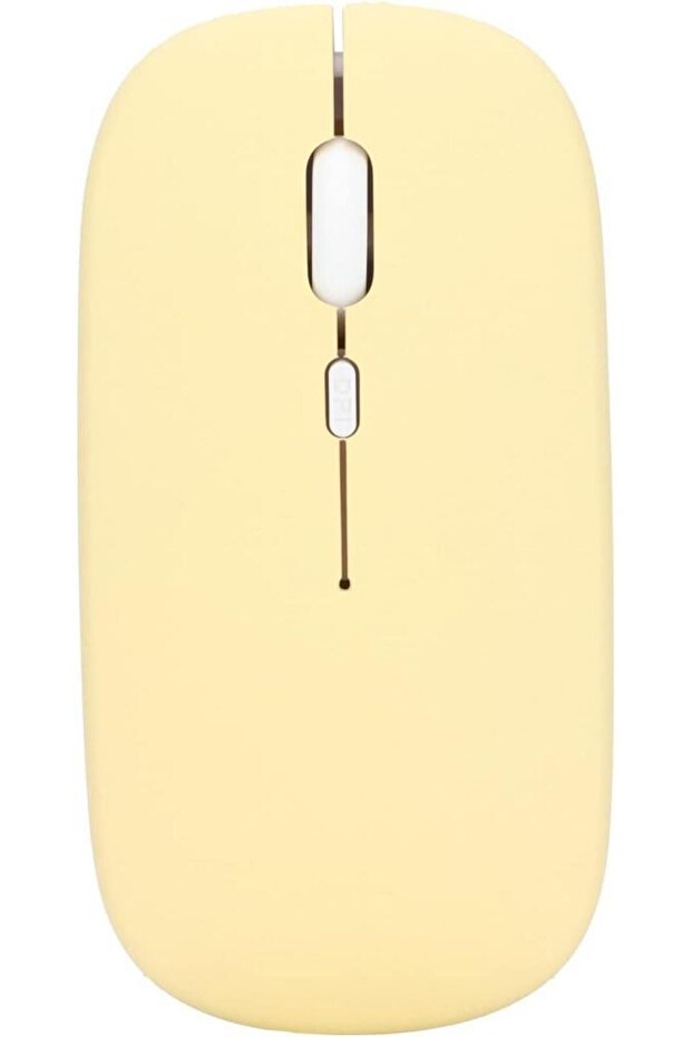 Vorcom S Tab7 10.1" Uyumlu Kablosuz Bluetooth Pilli Optik Mouse - Sarı - 1