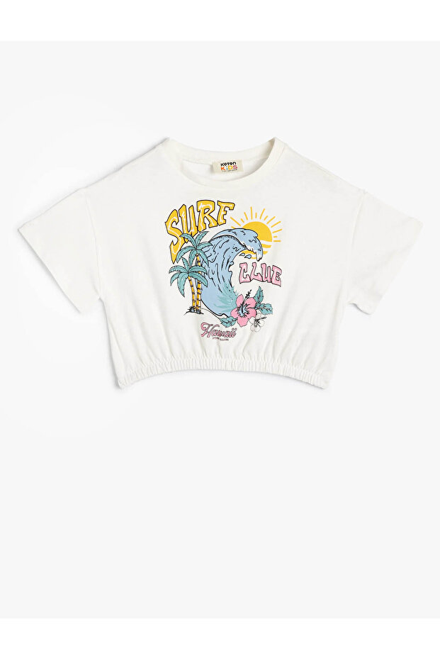Girls' t-shirt, Ecru, 4skg10235ak