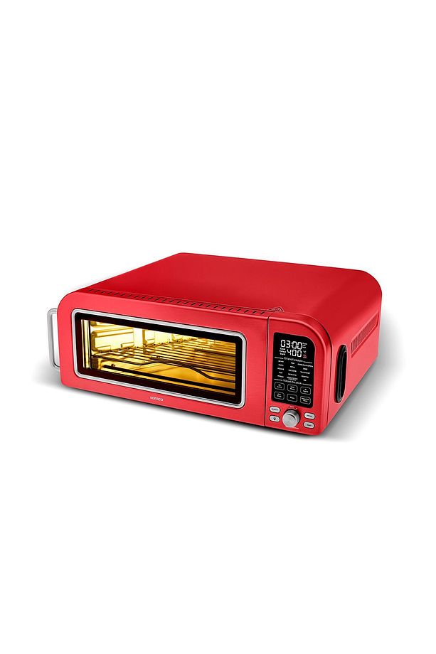 Multicrust Artisan Retro Pizza Makinesi ve Airfryer Metallic Red - 6