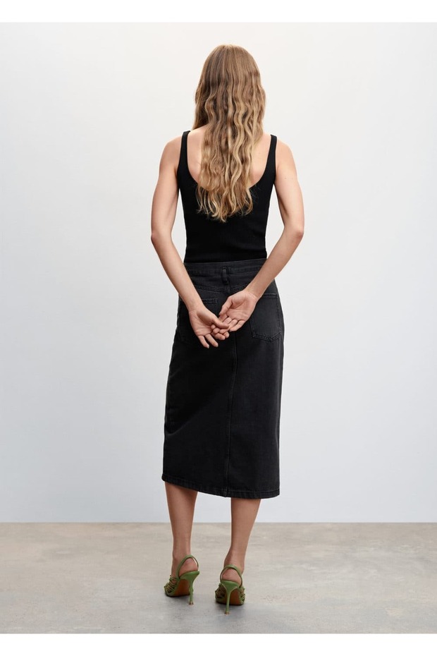 V Yaka Triko Bluz - 4