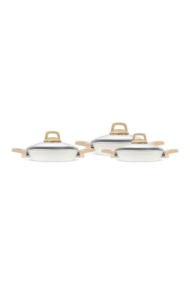 X Refika Swiss Crystal 6 Piece Sahan Set Creamy
