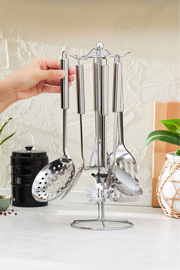 Apricot Chef - 7 Piece Serving Set with Stand - 2