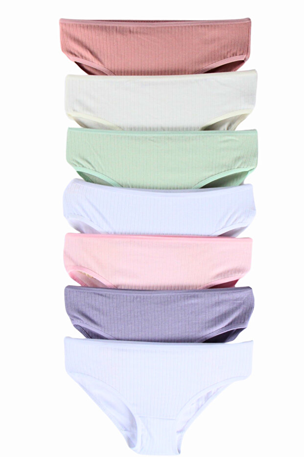 Girl's Cotton Printed Patterned Cotton 7-Pack Slip Panties