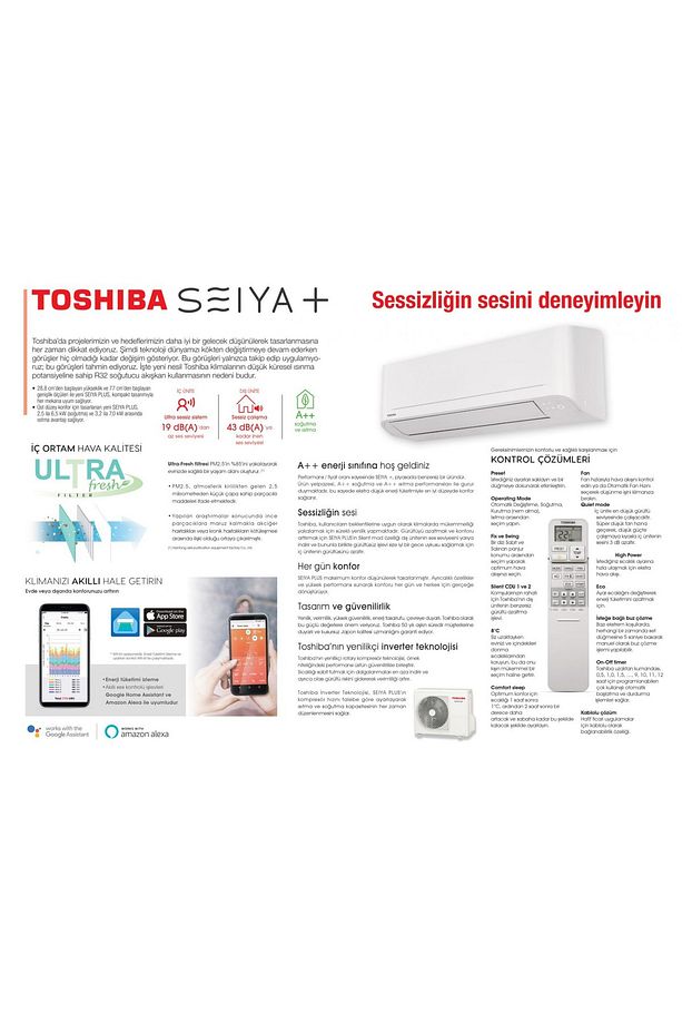 Seiya Plus 12.000 BTU/h DC Inverter Duvar Tipi A++ Klima - 1