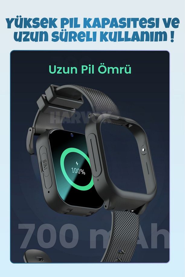 Akıllı Çocuk Saati  Hediye Kordonlu 4g Sim Kart Destekli Görüntülü Görüşme Özelliği BTK Kayıtlı - 7