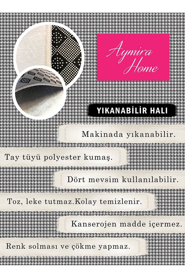 40x140cm Dokuma Leke Tutmaz Baskılı Tay Tüyü Kumaş Masa Örtüsü Dekoratif Runner Yıkanabilir Pip Love - 6