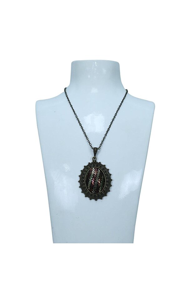 El Işçiliği Tel Kırma Kolye-5794 - 1