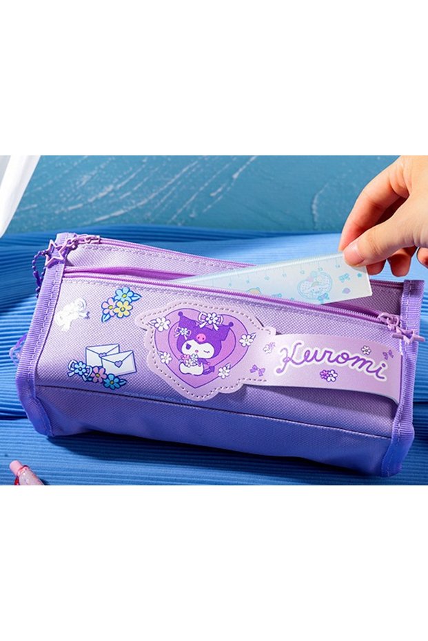 Purple Pencil Case Kuromi Purple Large Capacity Girl Child Pencil Case