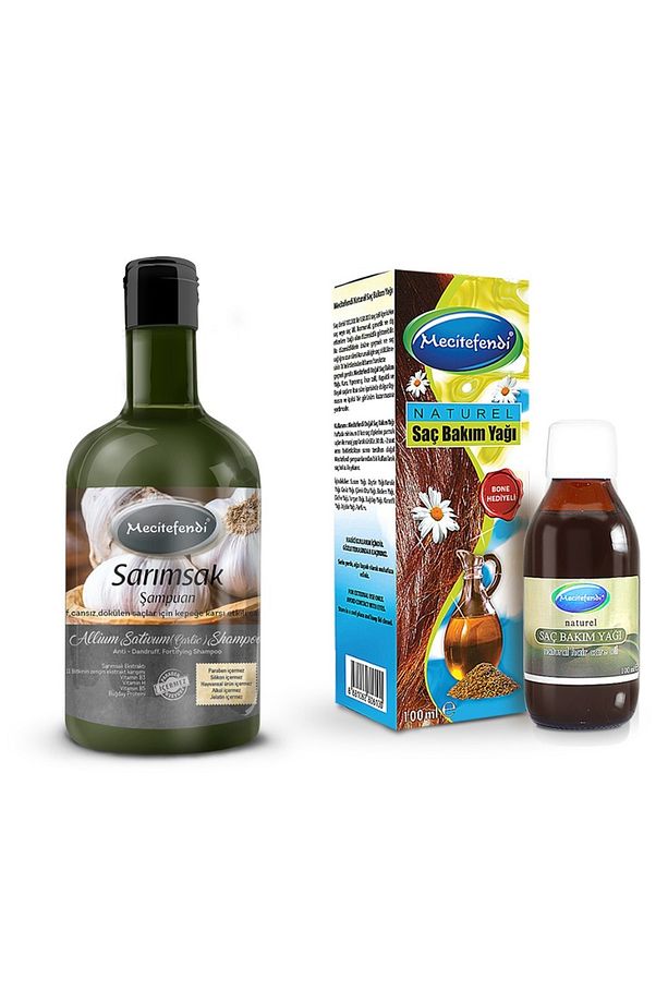 Mecitefendi Sarımsak Şampuan 400 ml (1 Adet) + Saç Bakım Yağı (1 Adet) - 1
