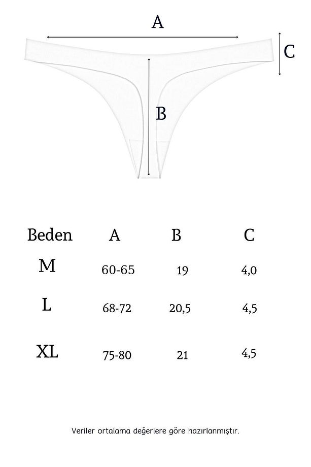 351 Kadın Lazer String Tanga Külot Paketi 351-v2 - 7