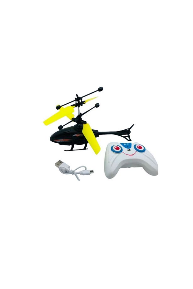 Işıklı Rc Helikopter Uzaktan Kumandalı Şarjlı Helikopter Sensörlü Drone Helikopter - 1