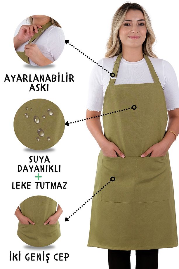 Simple ayar askılı mutfak önlüğü - 1