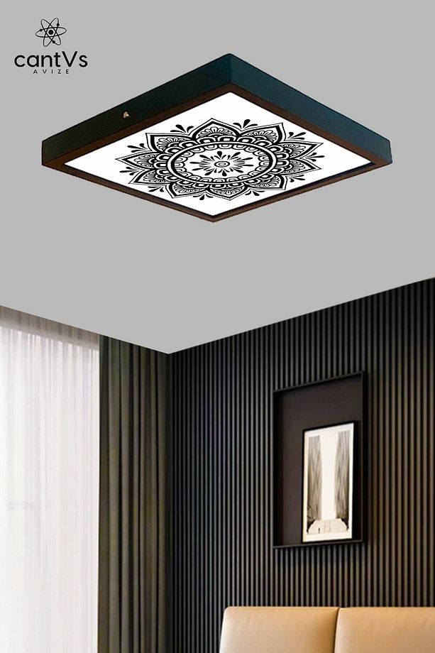 Ahşap Çerçeveli Led Panel Sıva Üstü 6500k 60x60 - 2