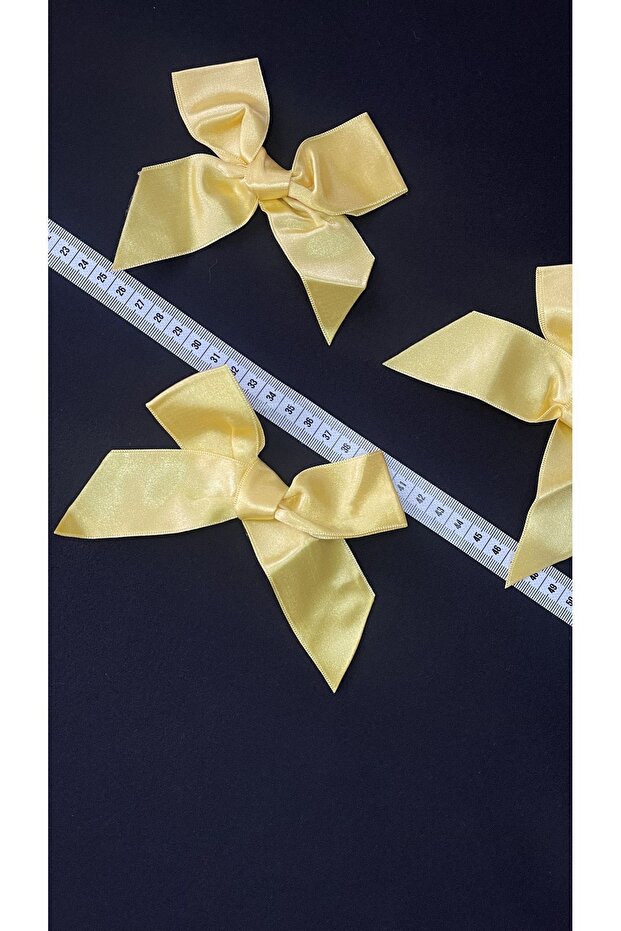 Yellow Satin Bow - 5pcs Model - 2