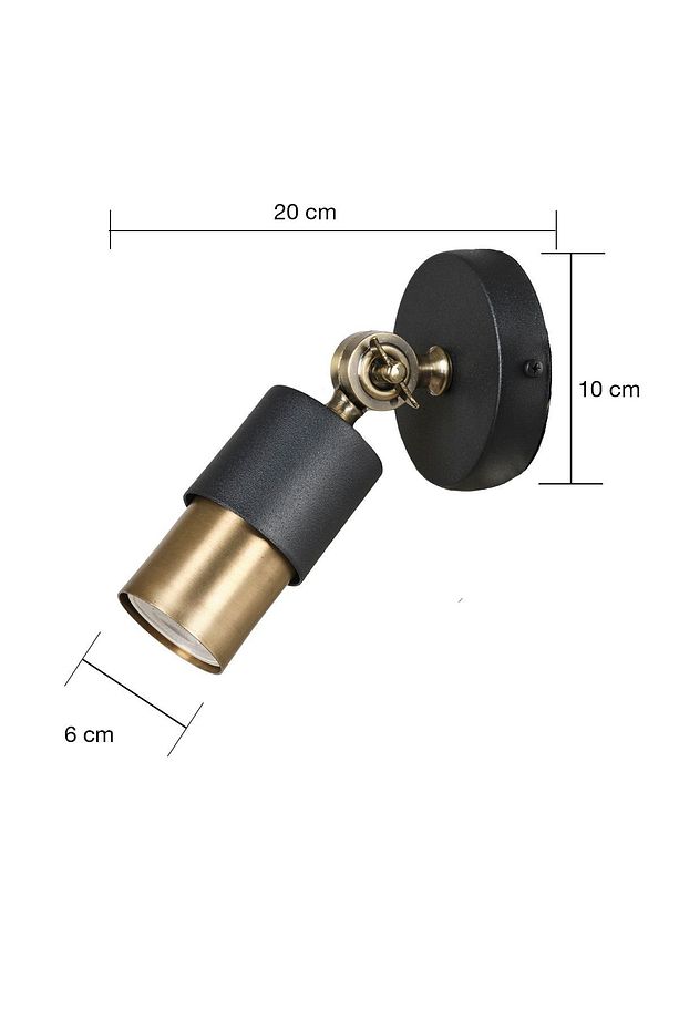 LOTUS Tekli Dekoratif Eskitme Kaplama&Siyah Hareketli Duvar Aplik (GÜNIŞIĞI LED AMPUL DAHİLDİR!!!) - 2