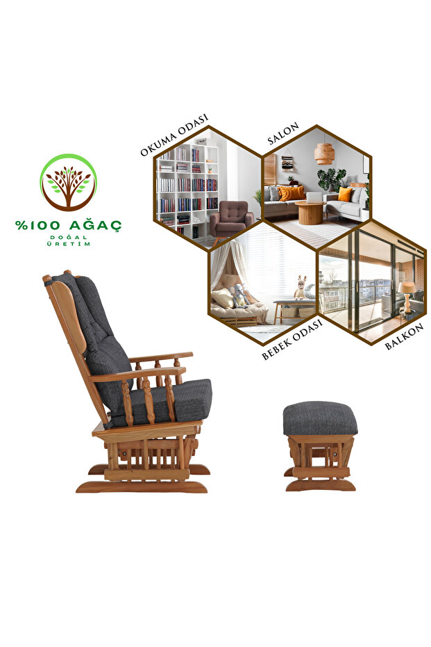 RELAX SALLANAN SANDALYE ANTRASİT - 5