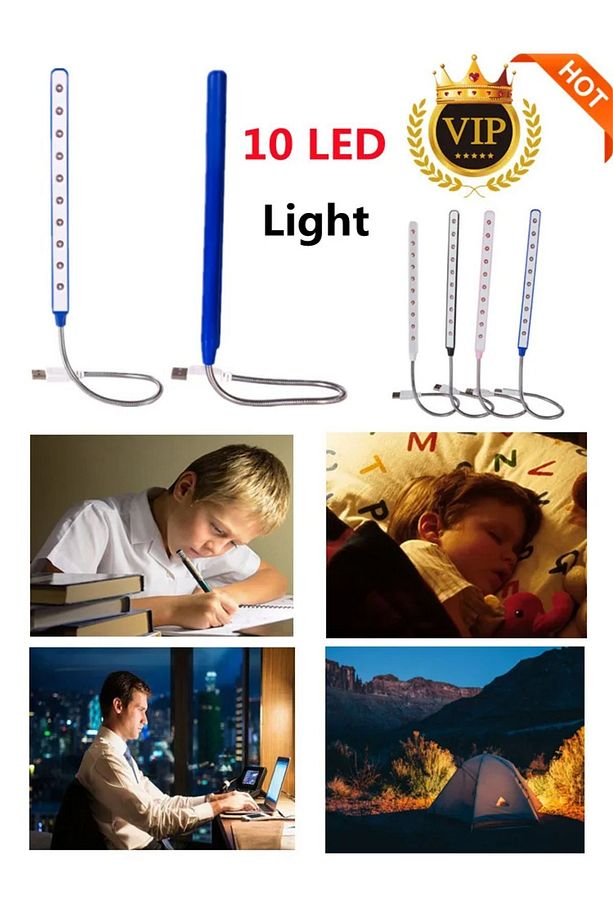 laptop PC klavye ışığı USB katlanabilir LED dizüstü bilgisayar gece aydınlatma okuma masa lambası - 5