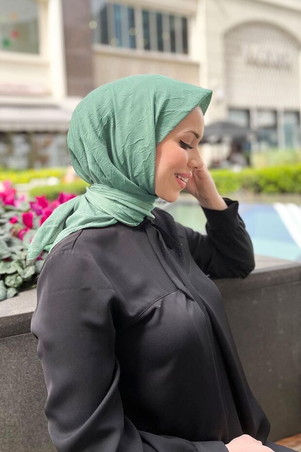 Bambu Kraş Eşarp - 6060800-952 - Yeşil - 1