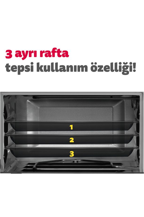 4244 Turbo Midi Fırın 42 Lt Inox - 7