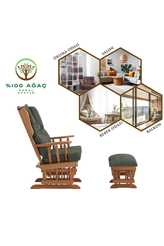 RELAX SALLANAN SANDALYE YEŞİL - 3