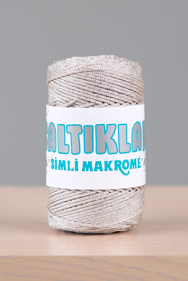 Macrame Rope Glittered 100Gr 3mm - Premium Glittered Macrame Rope Beige Sg-260
