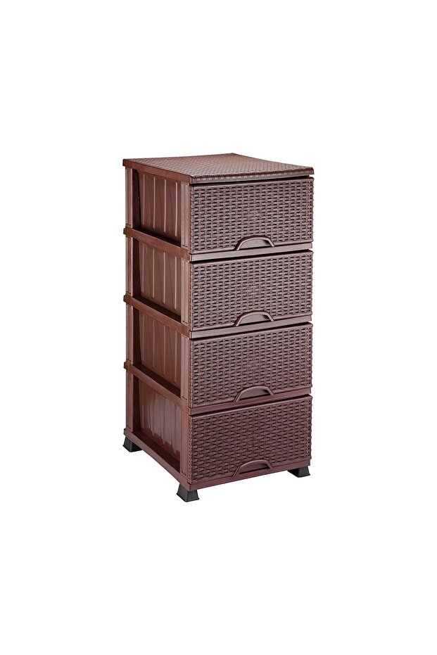 4 Katlı Plastik Komidin - 1