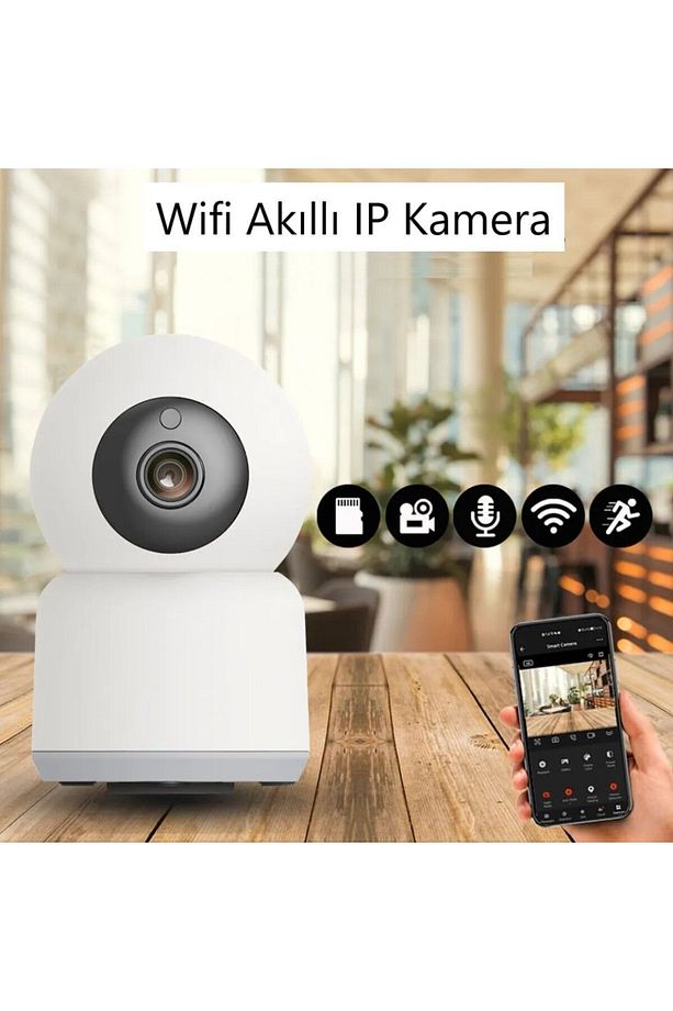 Gece Görüşlü 360 Derece Wifi Akıllı IP Kamera - CT-4050 - 1