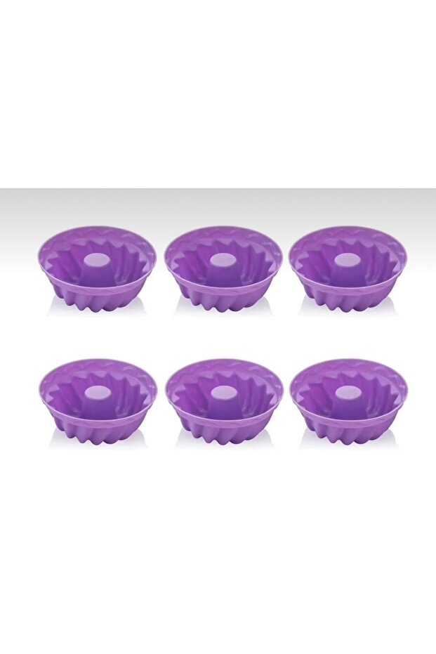 Bybirgül Lilac-purple 12-pack silicone mini cake mold, muffin cupcake mold 12 pieces
