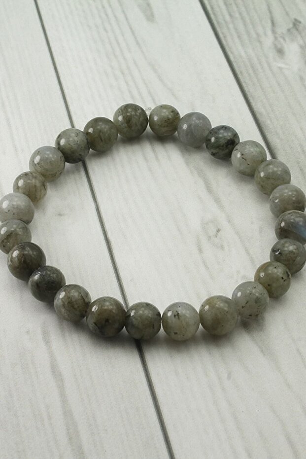 Unisex 8 Mm Labradorite Natural Stone Unisex Bracelet