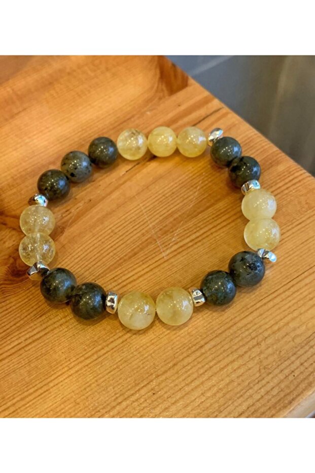 Citrine & Labradorite Stone Bracelet
