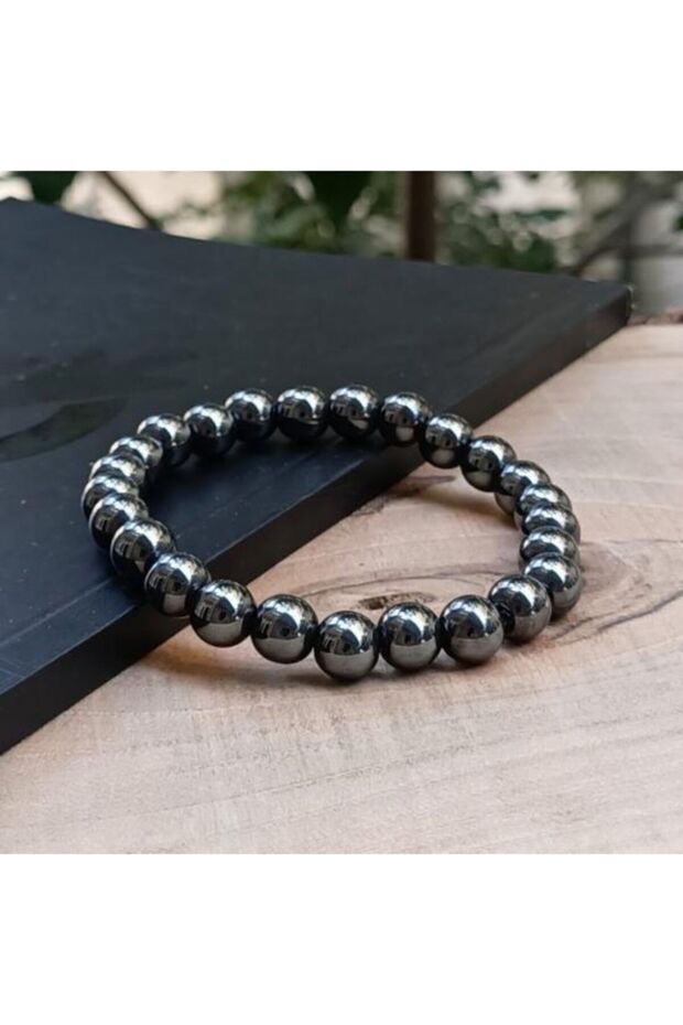 Hematite Natural Stone 8 Mm Bracelet (stress Bracelet)