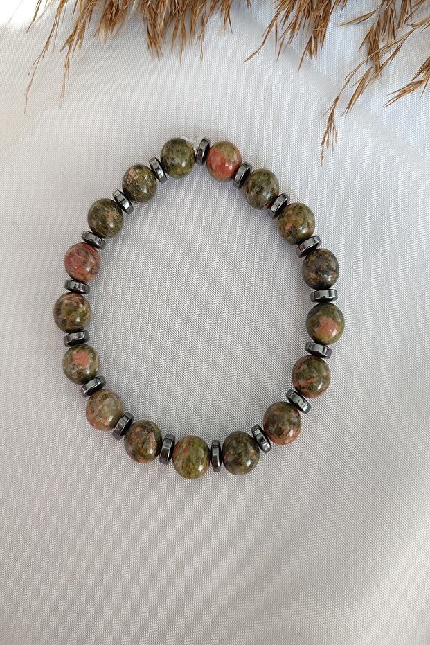 Unakit Hematite Bracelet - Certified Natural Stone