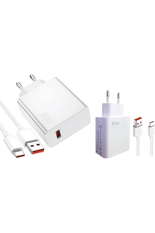 USB Şarj Cihazı 33W Tip C Şarj Kablosu ile 1M Xiaomi 13 ile uyumlu Poco İçin Sarj Seti Type-c TURBO - 1