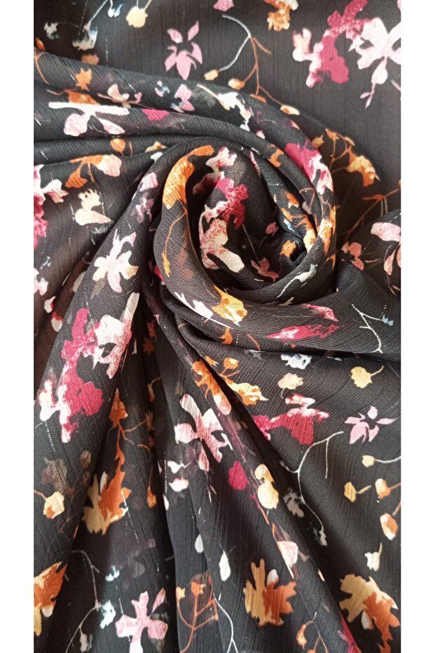 Simli Şifon Kumaş - 1