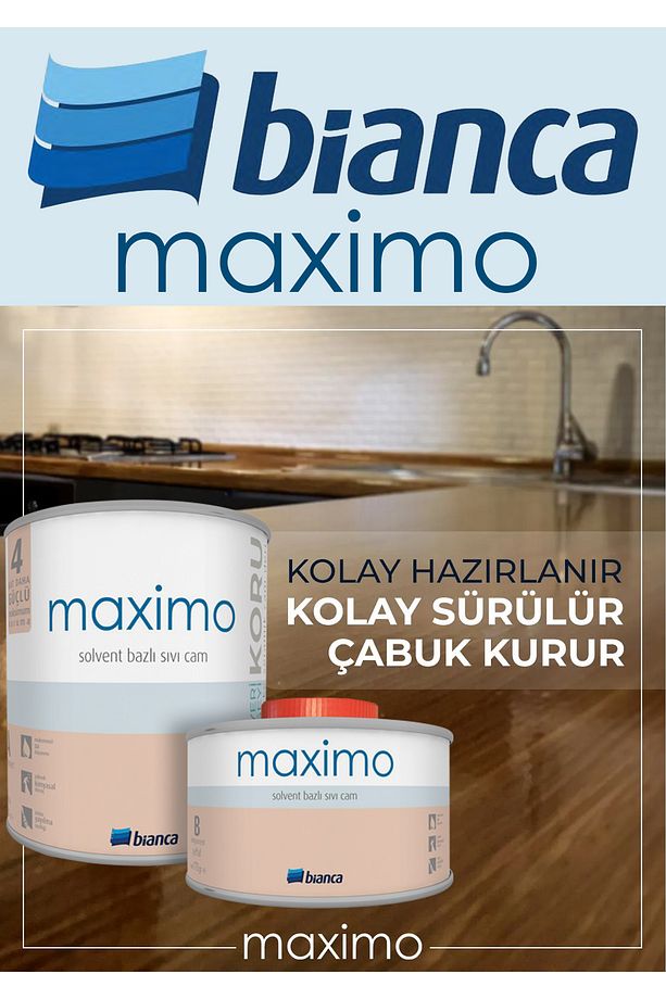 Maximo – Solvent Bazlı Sıvı Cam Ipek Mat 0,5 Kg - 4