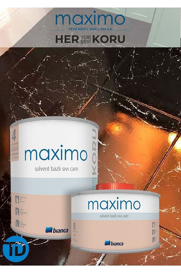 Maximo – Solvent Bazlı Sıvı Cam Ipek Mat 0,5 Kg - 1