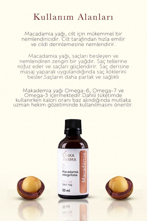 Onka Farma Makademya Yağı - %100 Saf Macadamia Cadı Fındığı Yağı - 50 ml - 4