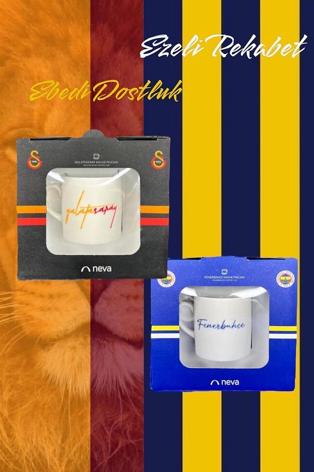 Gs-fb Lisanslı Set Özel Kutusunda Kahve Fincan Seti 2 Farklı Takım Babalara Hediye Ezeli Rekabet - 3