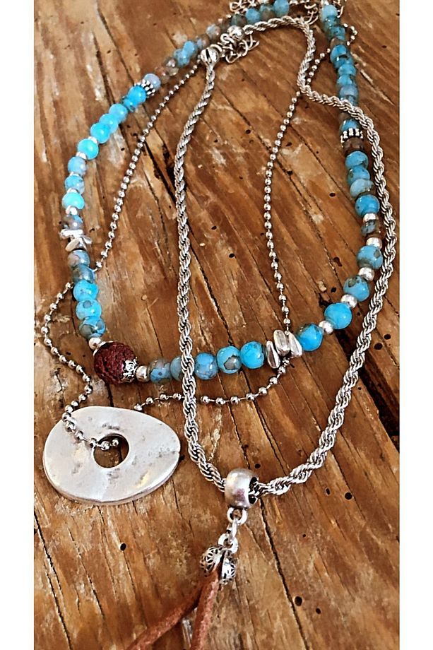 Tasarım Üçlü Boho Kolye Set - 3