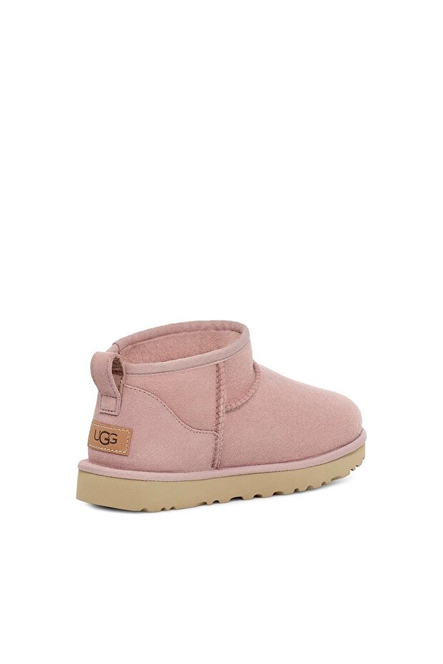 Kadın Deri Logolu Düz Tabanlı Günlük Kullanım Pembe Bot & Bootie 1116109-PEMBE - 4