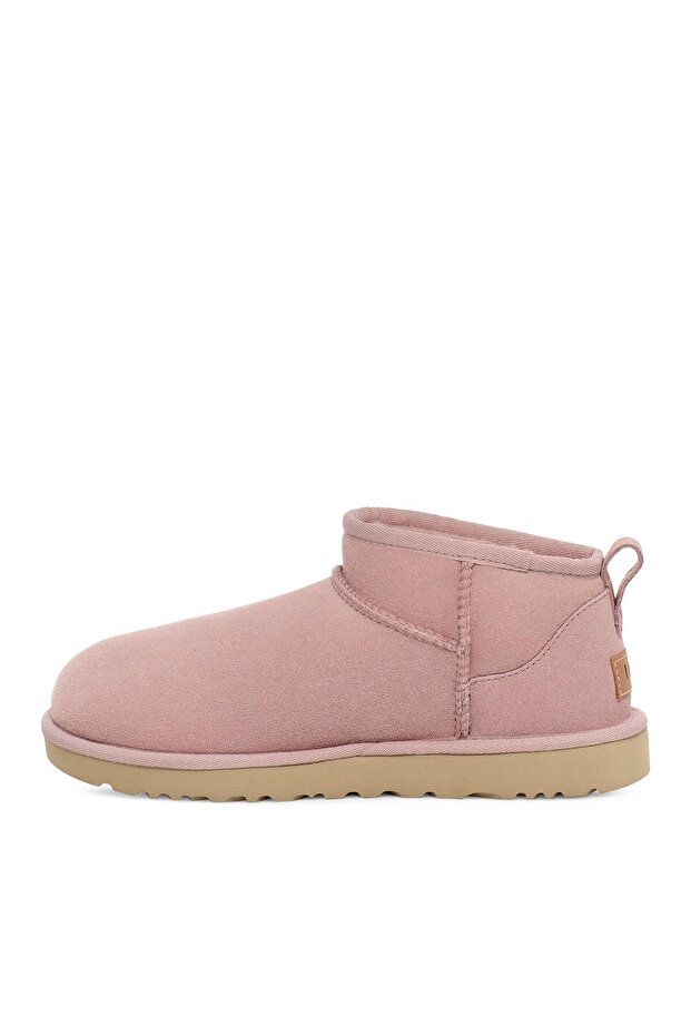Kadın Deri Logolu Düz Tabanlı Günlük Kullanım Pembe Bot & Bootie 1116109-PEMBE - 3