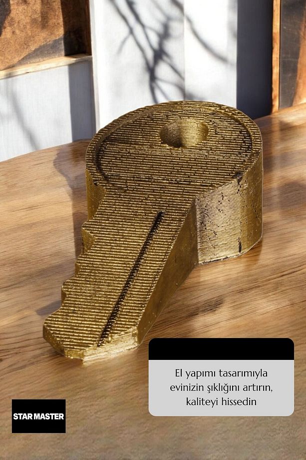 Kapı Takozu Kapı Tutacağı Kapı Stoperi Kapı Durdurucu Altın Eskitme Model 5 - 4