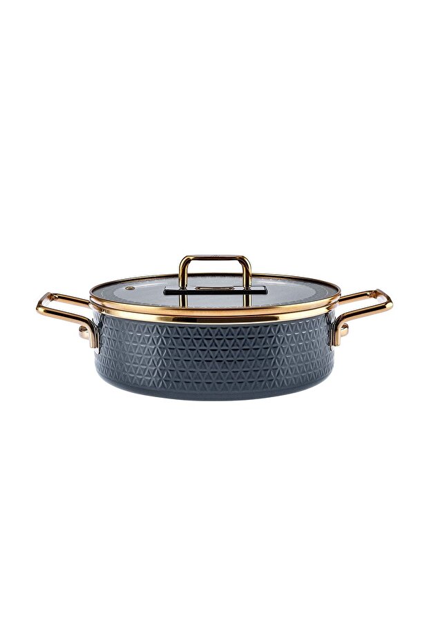 Crystal Enameled Rice Pot Anthracite 24 cm