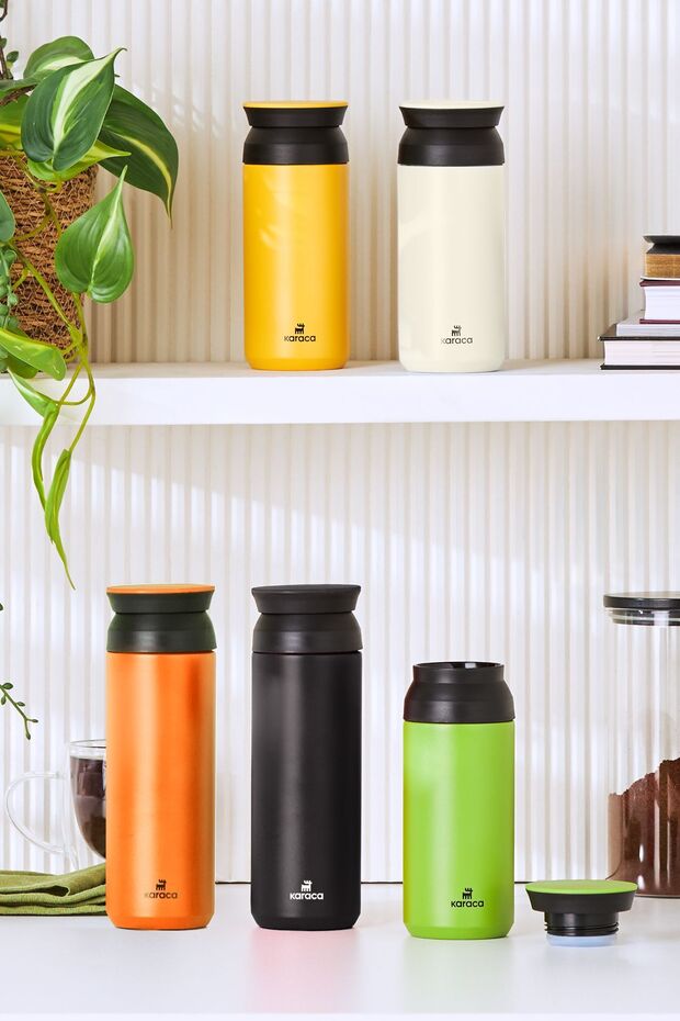 Rainbow Krem Paslanmaz Çelik Termos 500ml (8 SAATE KADAR SICAK/SOĞUK TUTMA) - 6