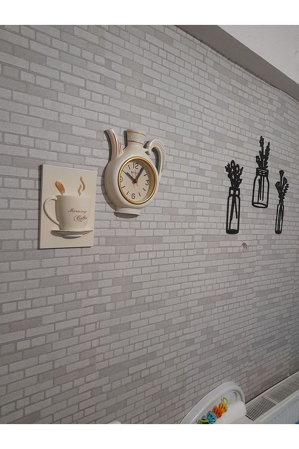 Kendinden Yapışkanlı Duvar Kaplama Tuğla Desenli Folyo Kağıt 45 Cm X 5 Metre - 3
