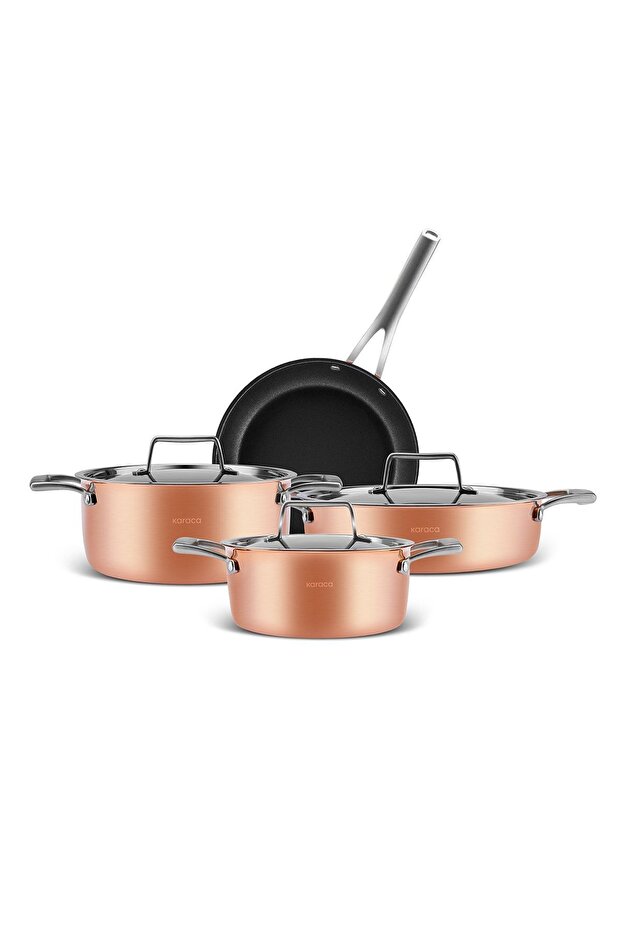 Biodiamond Copper 7 Parça Tencere Seti
