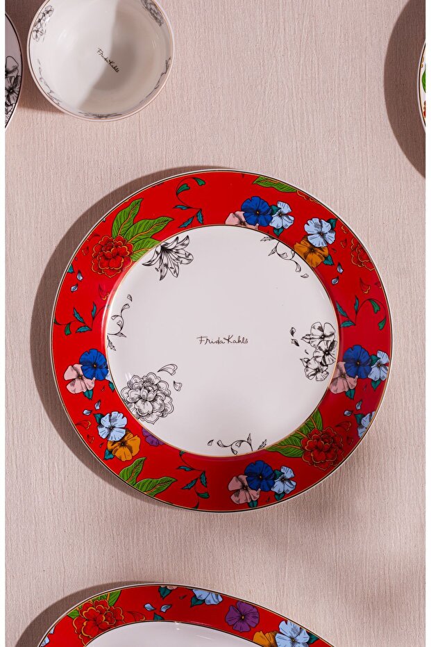 Frida Servis Tabağı Kırmızı 27 cm - 1
