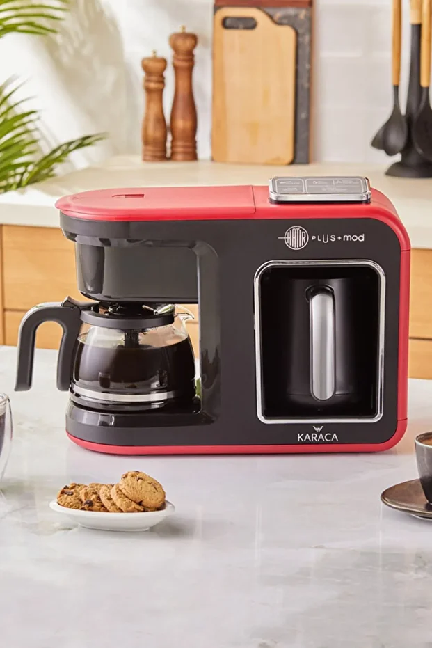 5 In 1 Red Memory Plus Speaking Turkish Coffee Machine - 1