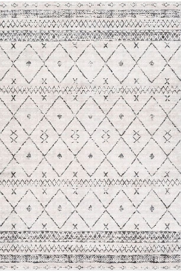 Iskandinav Kilim Desen Dijital Baskı Yıkanabilir Kaymaz Taban Salon Mutfak Balkon Halısı Yolluk - 2